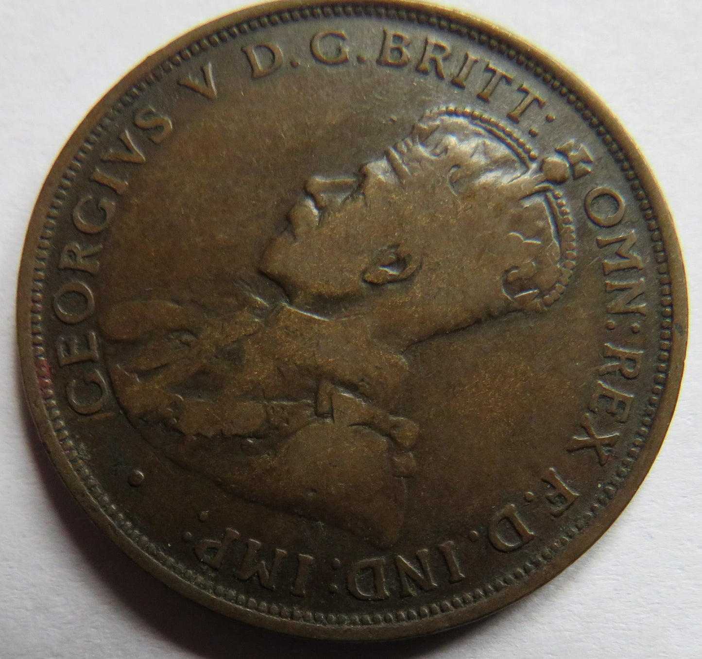 1911 King George V Australia One Penny Coin