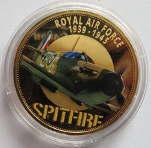 Load image into Gallery viewer, 2020 Guernsey Fifty Pence Coin -1939-1945 Royal Airforce Spitfire
