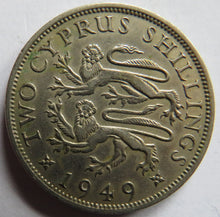 Load image into Gallery viewer, 1949 King George VI Cyprus 2 Shilling Coin
