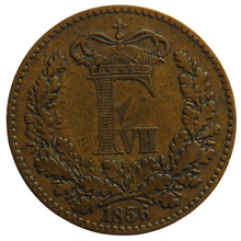 Load image into Gallery viewer, 1856 Denmark 1 Skilling Rigsmønt Coin - Frederik VII
