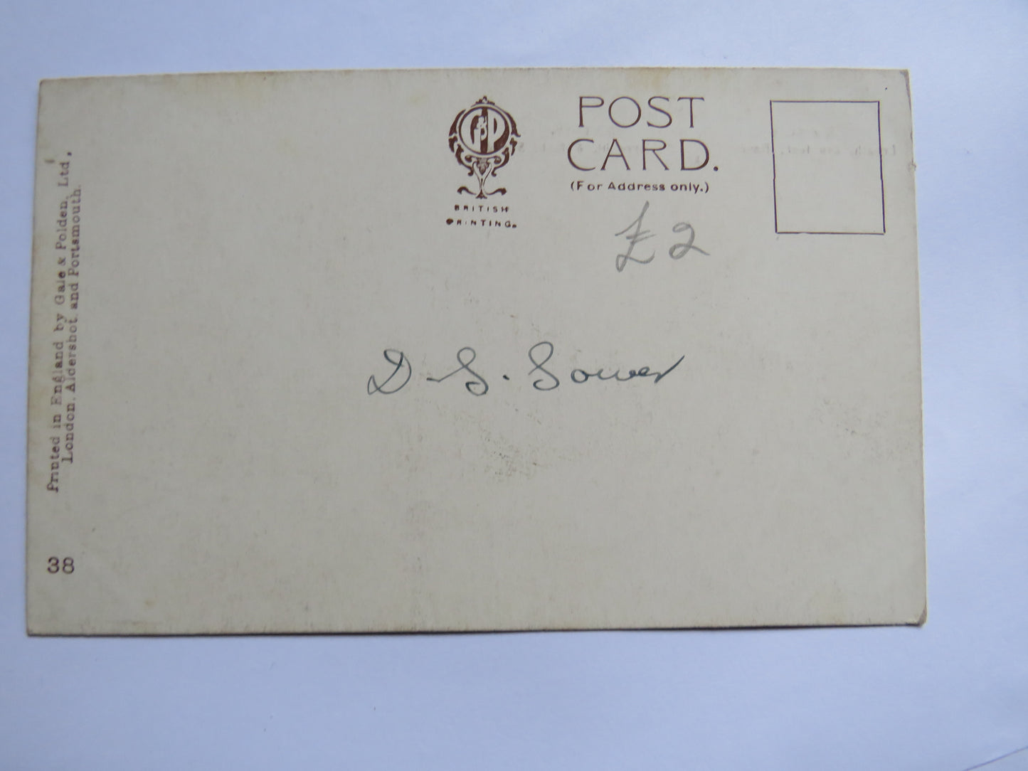Vintage Warship Postcard of H.M.S / HMS "Hind" Torpedo Boat Destroyer
