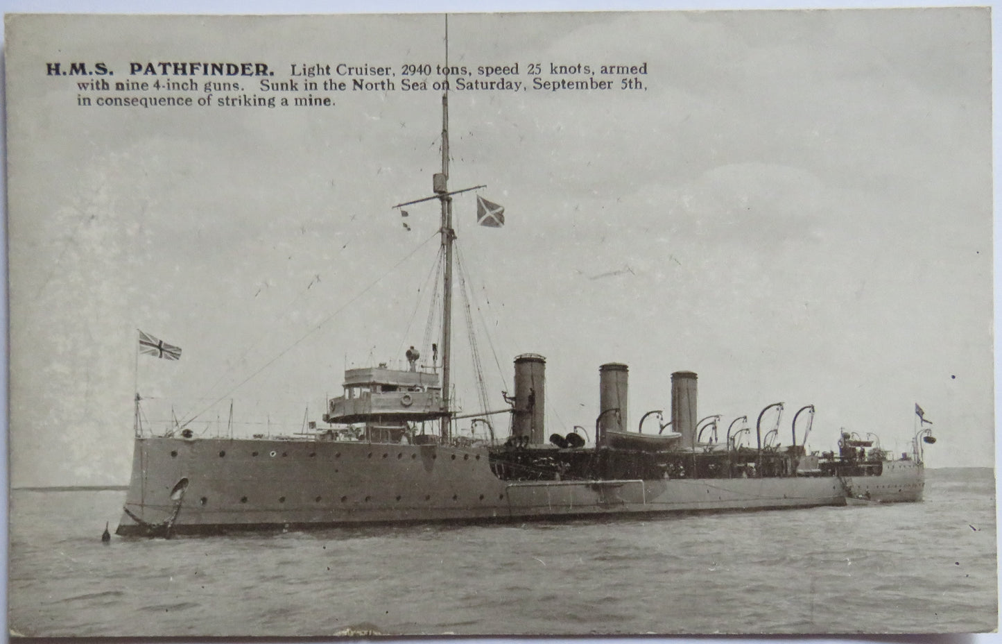 Vintage Warship Postcard of H.M.S / HMS "Pathfinder"