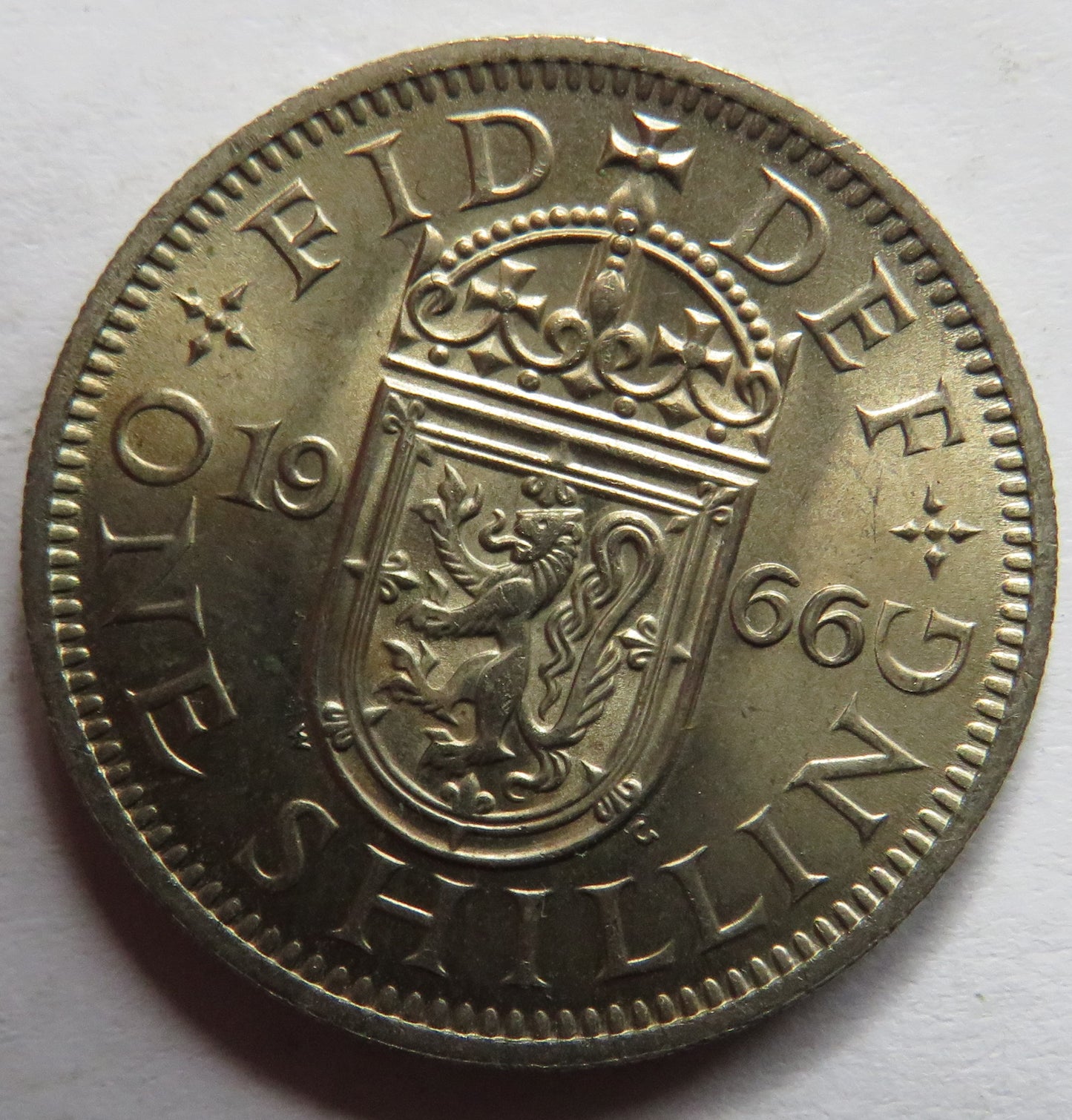 1966 Queen Elizabeth II (Scottish) Shilling Coin In High Grade