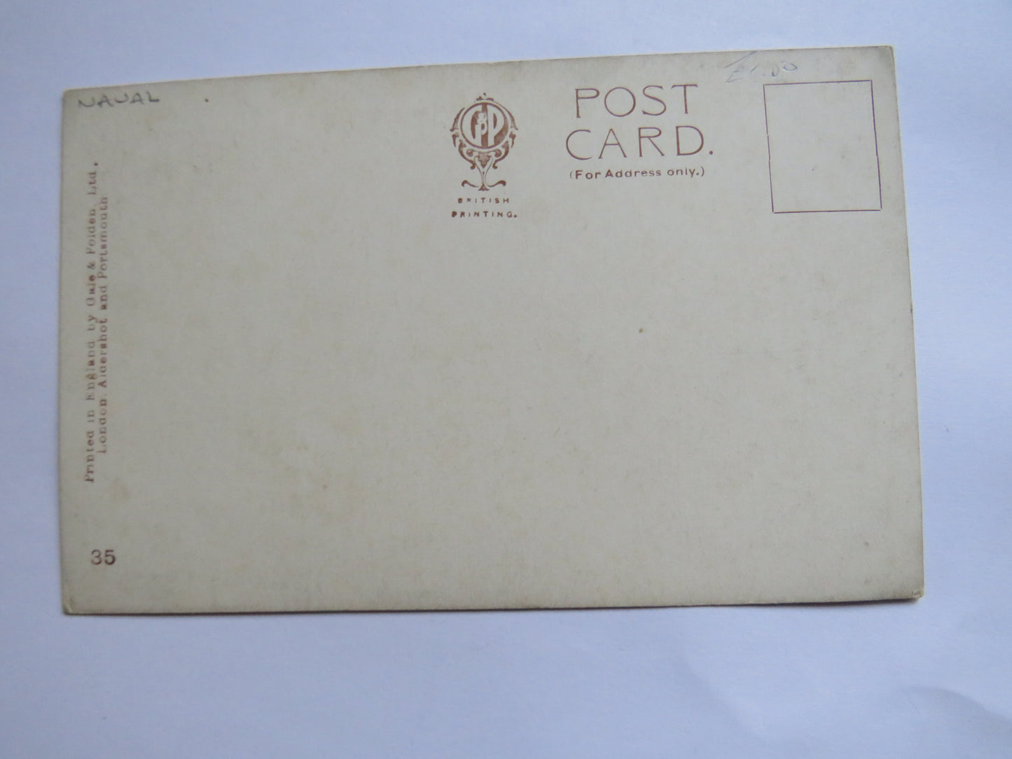 Vintage Warship Postcard of H.M.S / HMS "King Edward VII" Battleship