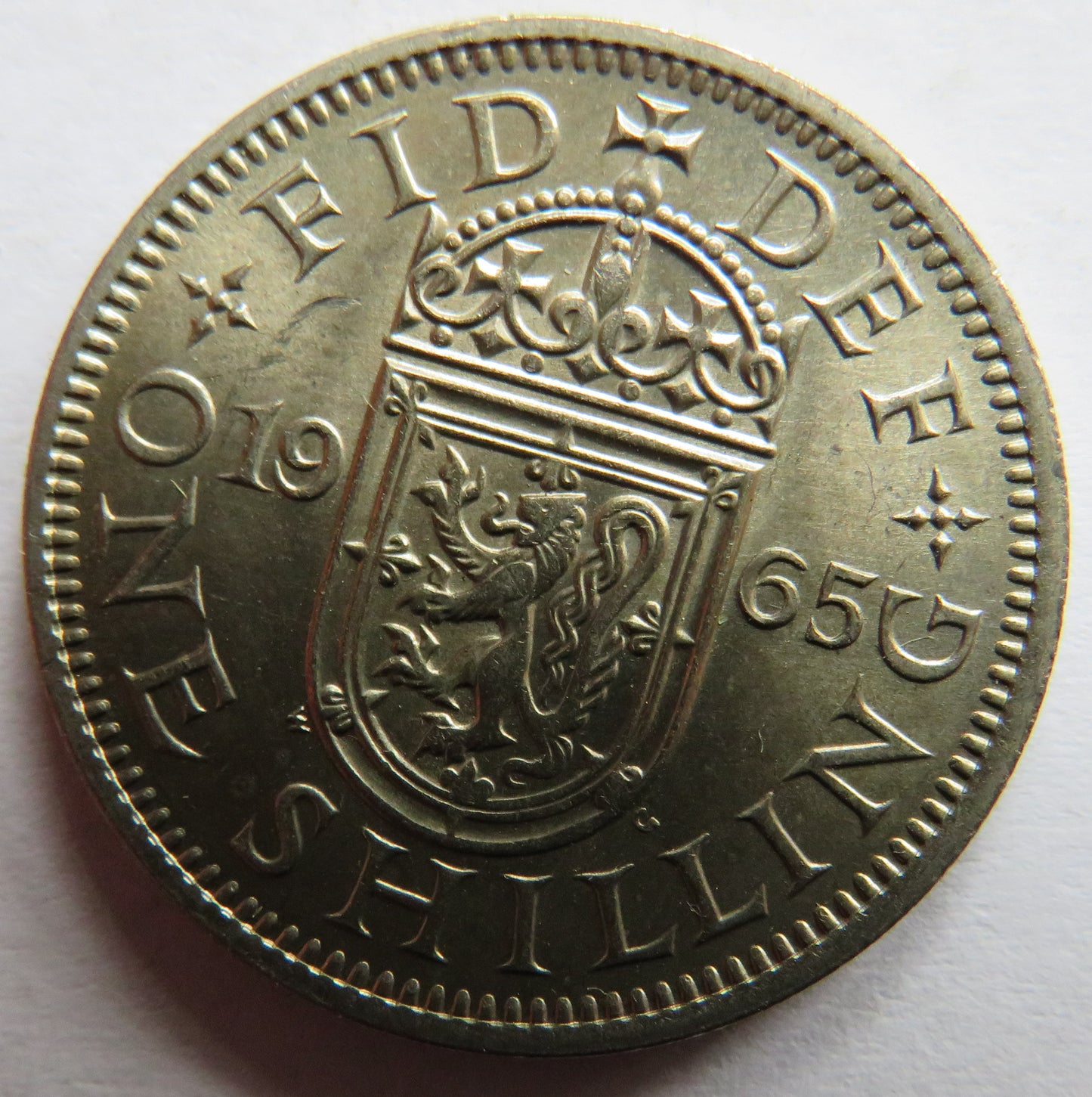 1965 Queen Elizabeth II (Scottish) Shilling Coin In High Grade
