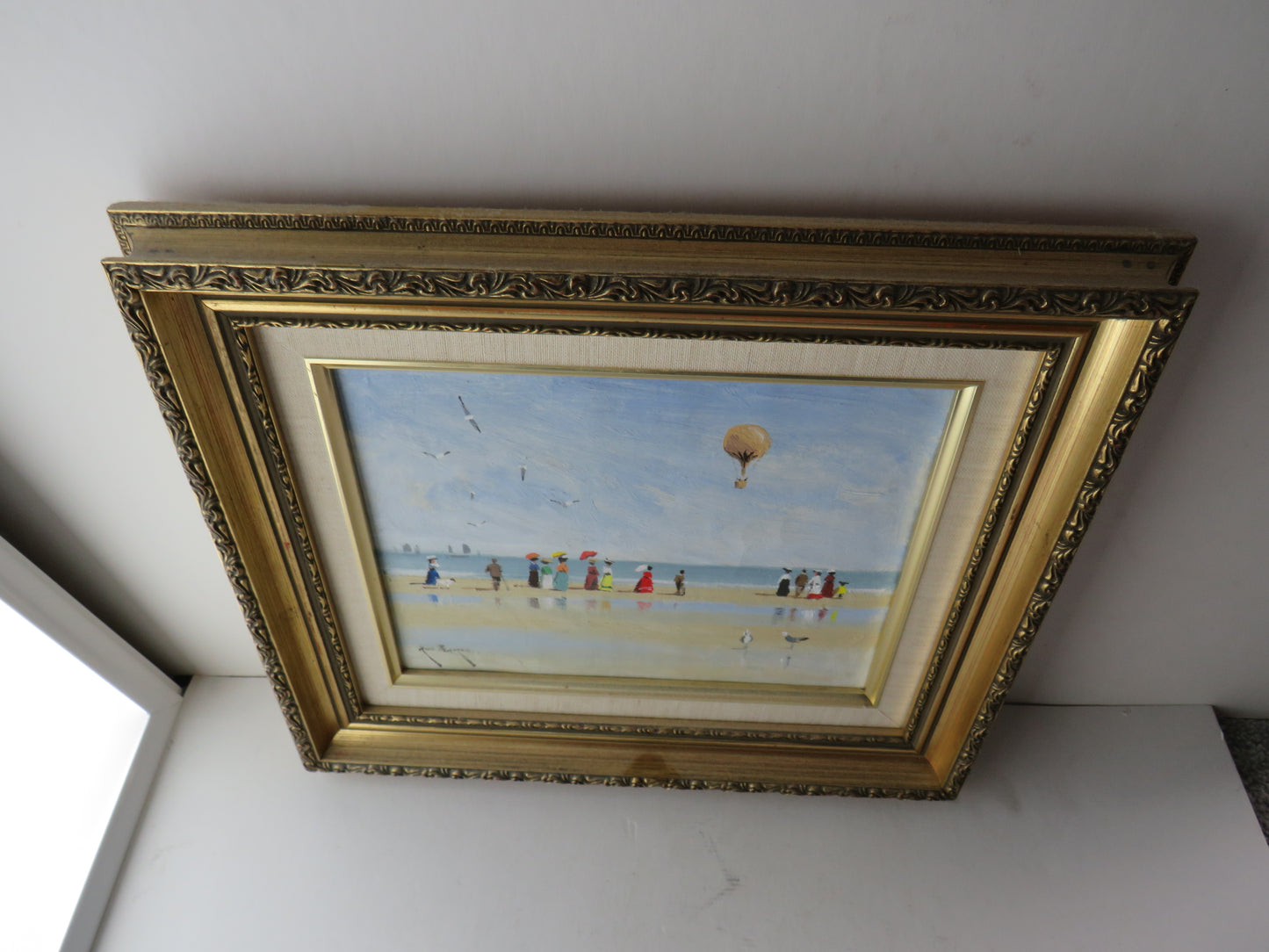 Rod Pearce "Balloon Above Beach" Oil Painting Beach Scene
