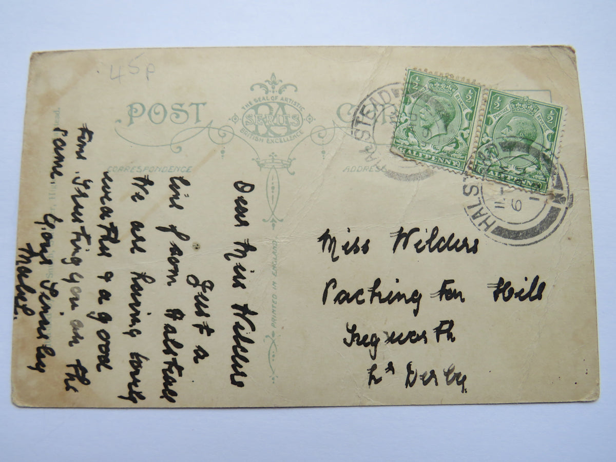 Vintage Postcard of The Causeway Halstead 1919