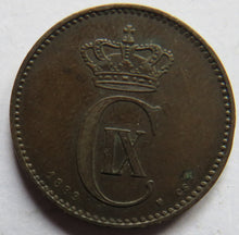 Load image into Gallery viewer, 1889 Denmark 2 Ore Coin
