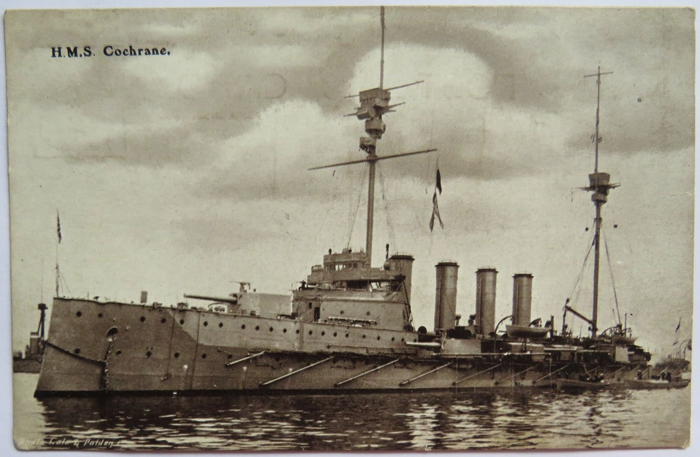 Vintage Warship Postcard of H.M.S / HMS Cochrane