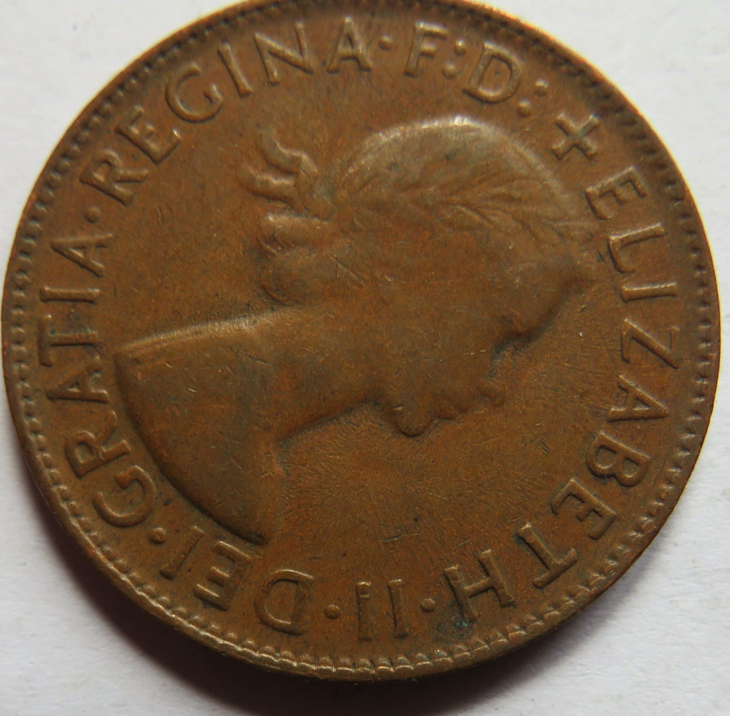 1961 Queen Elizabeth II Australia One Penny Coin