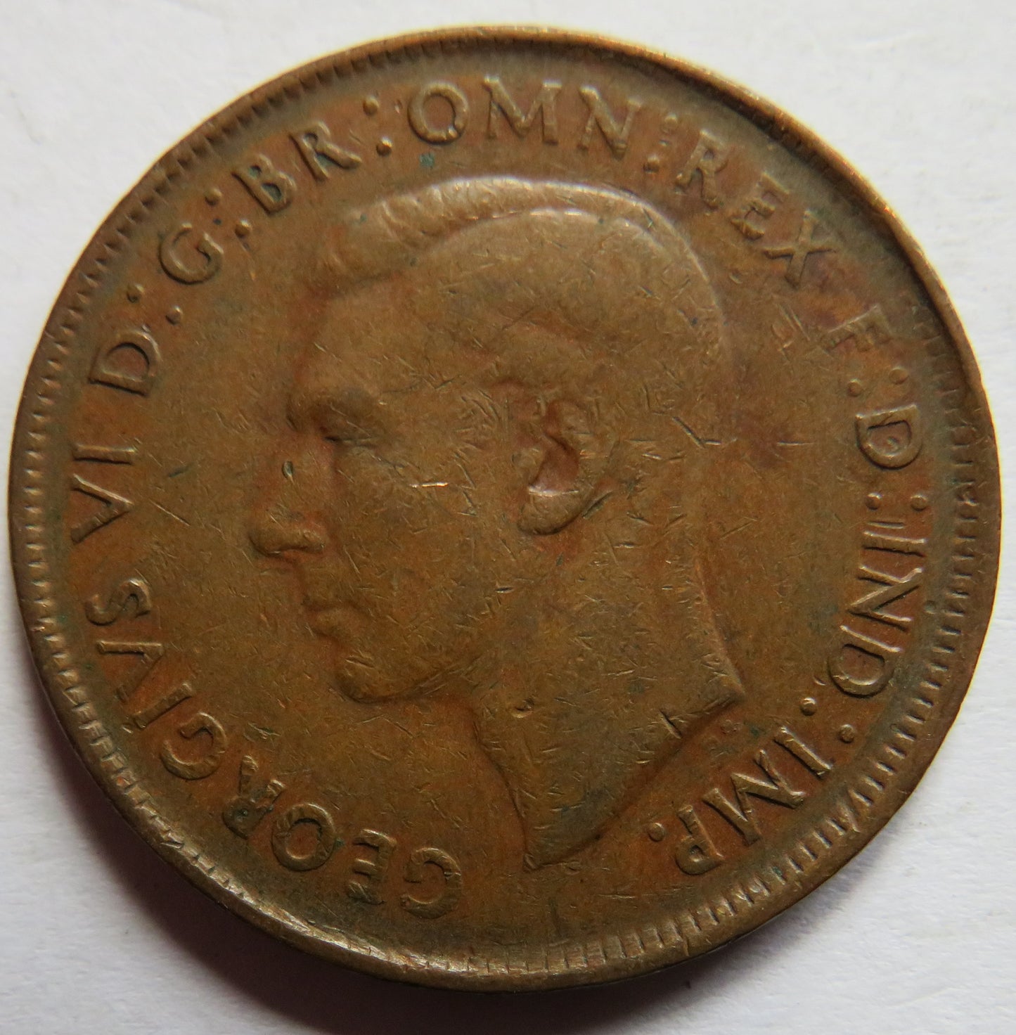 1944 King George VI Australia One Penny Coin