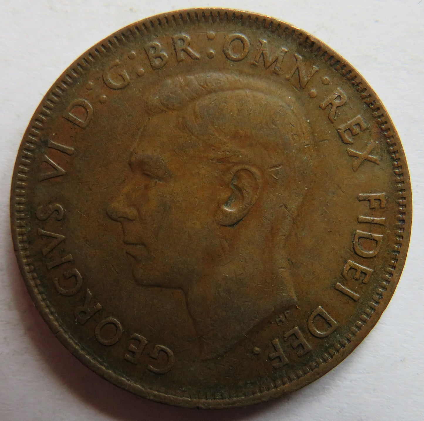 1952 King George VI Australia One Penny Coin