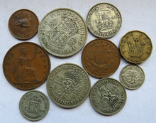 Load image into Gallery viewer, 1944 King George VI 10 Coin Year Set Halfcrown - Farthing Great Britain
