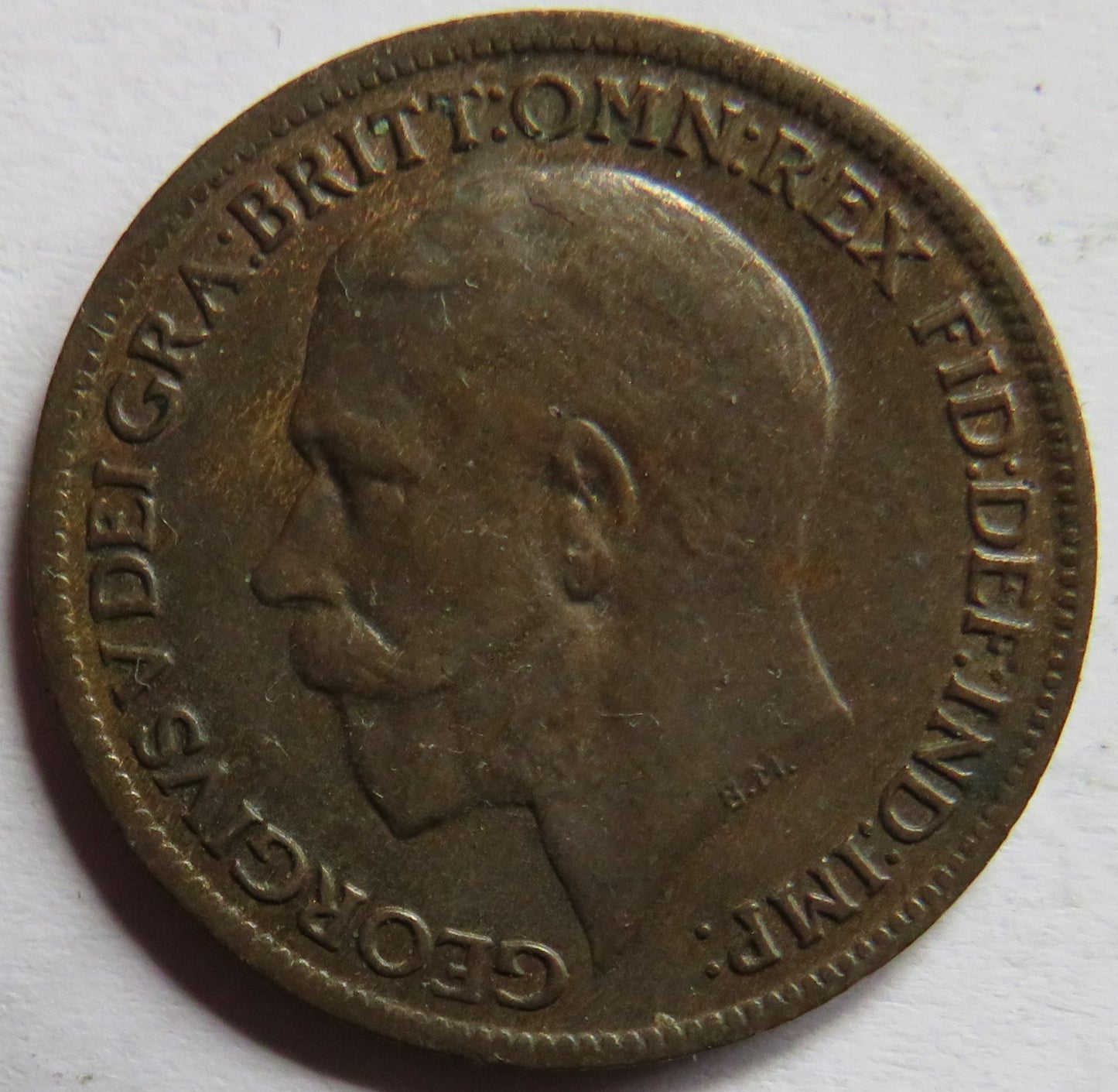 1918 King George V Farthing Coin In Better Grade
