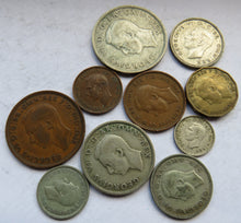 Load image into Gallery viewer, 1944 King George VI 10 Coin Year Set Halfcrown - Farthing Great Britain
