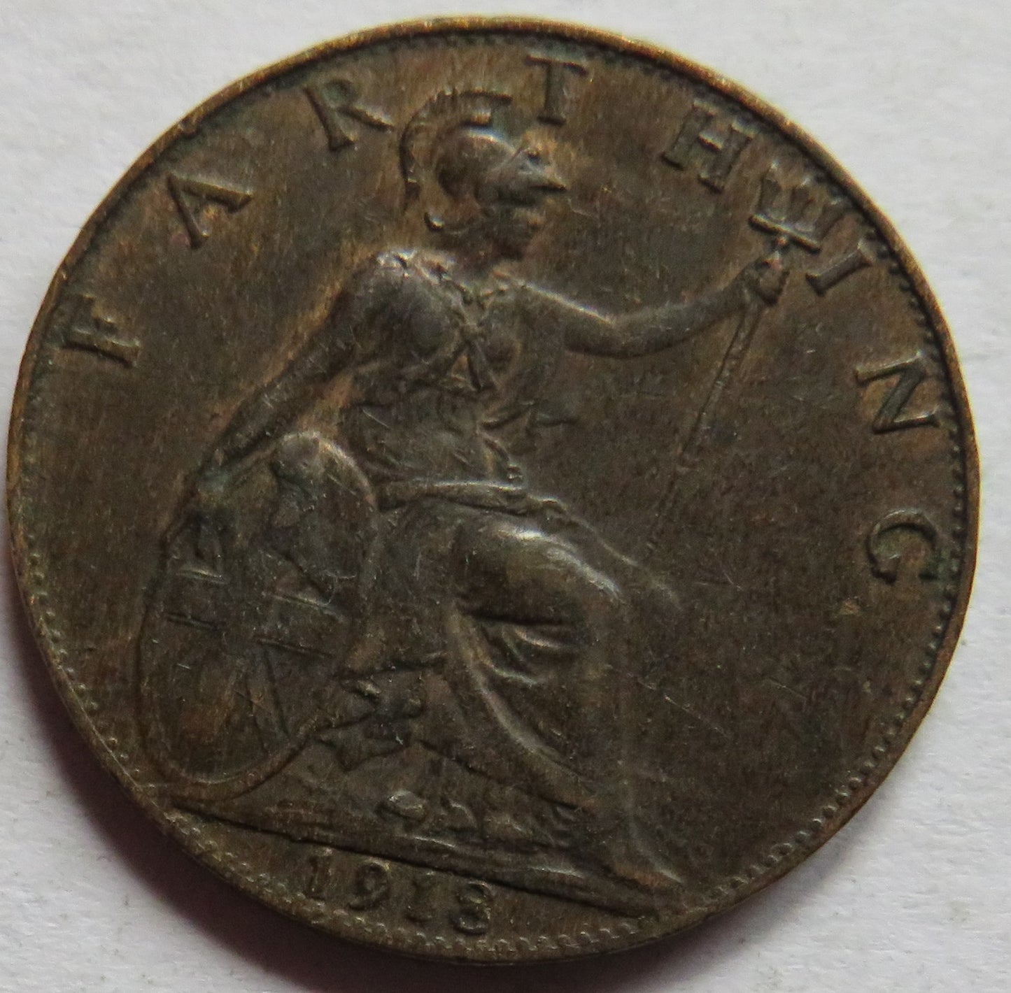 1918 King George V Farthing Coin In Higher Grade