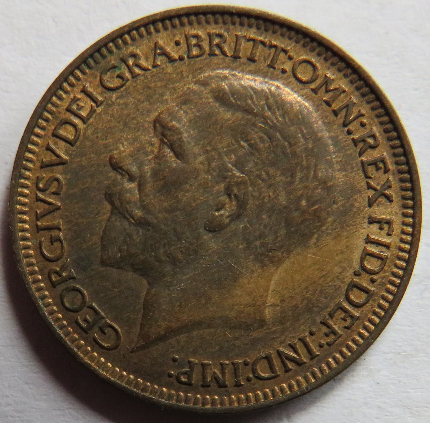 1936 King George V Farthing Coin In High Grade