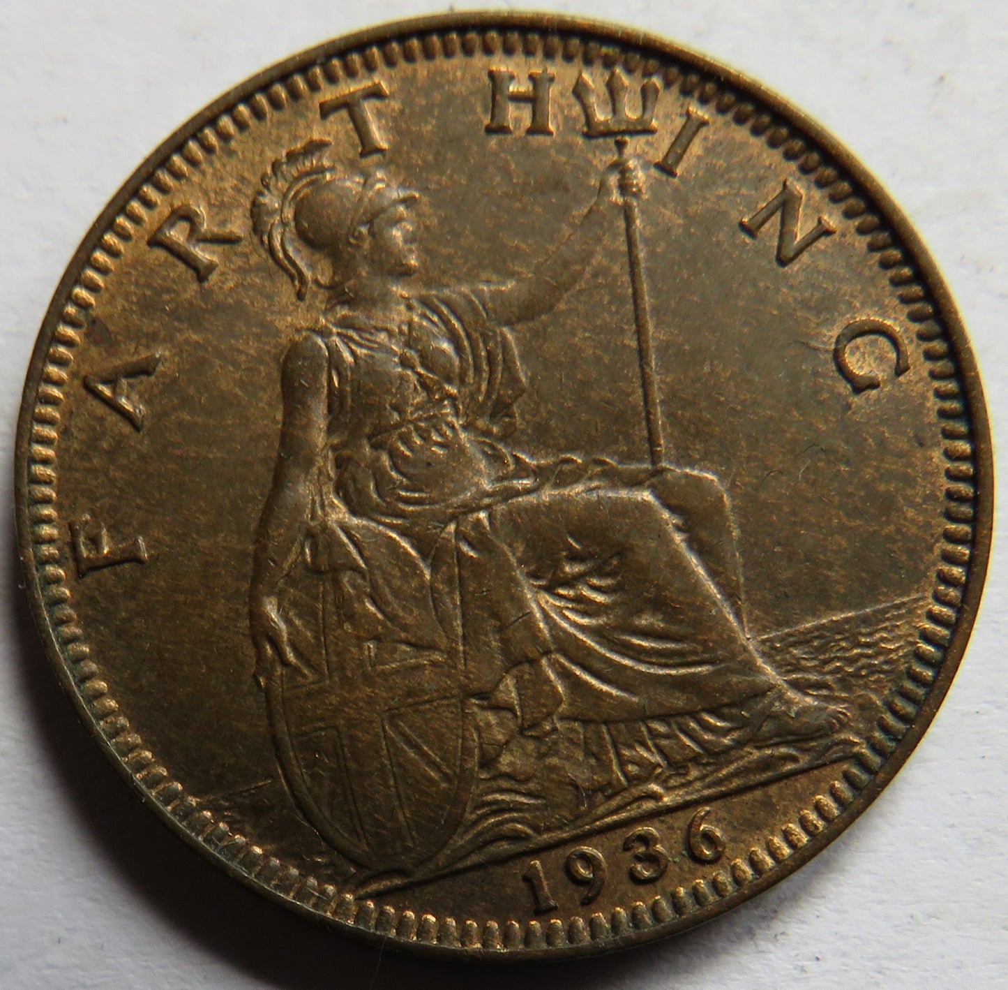 1936 King George V Farthing Coin In High Grade
