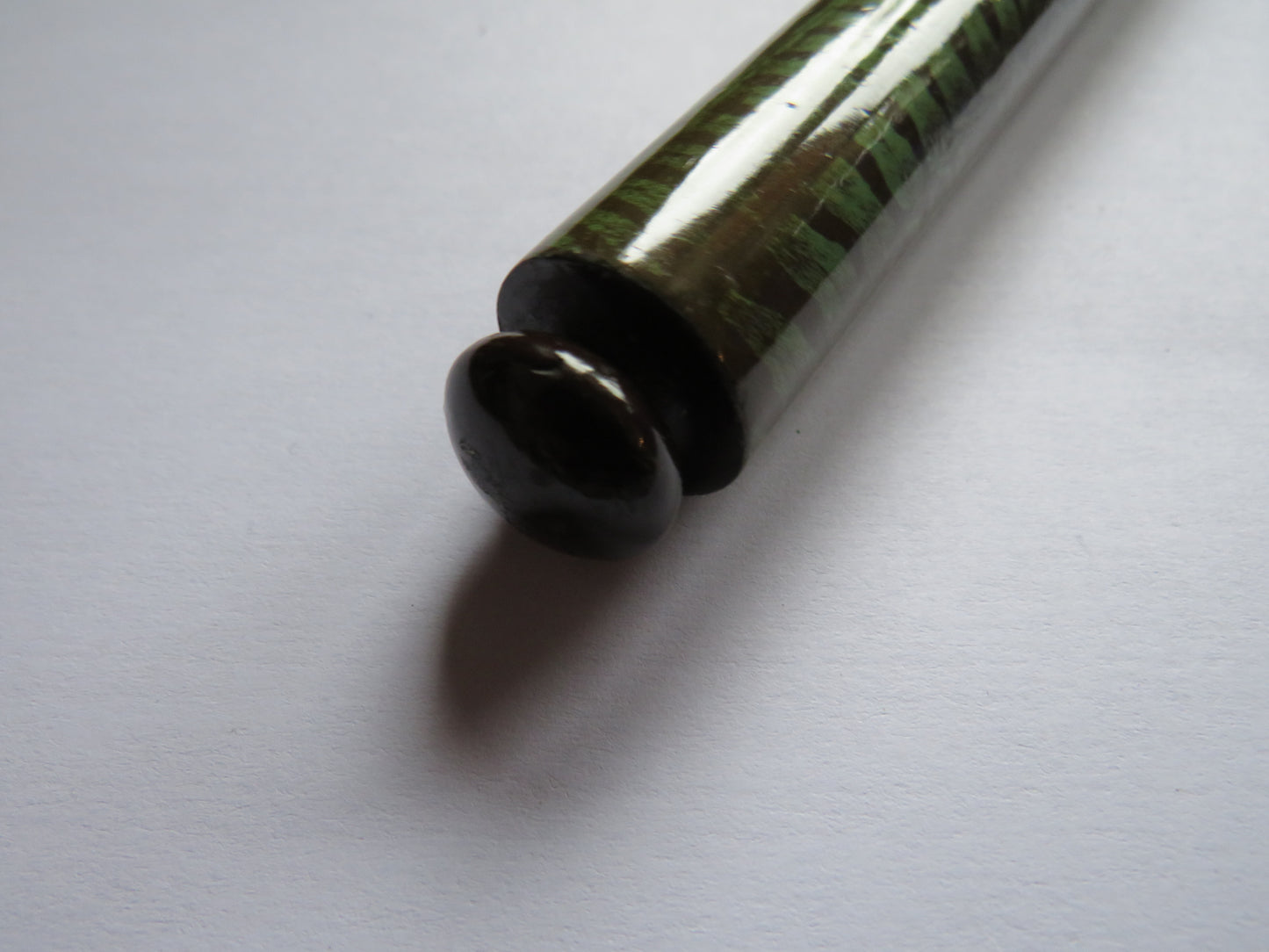 Antique Mauchline Fern Ware Miniature Rolling Pin Desktop Ruler