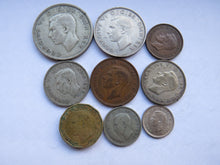 Load image into Gallery viewer, 1941 King George VI 9 Coin Year Set Halfcrown - Farthing Great Britain
