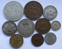 Load image into Gallery viewer, 1939 King George VI 10 Coin Year Set Halfcrown - Farthing Great Britain
