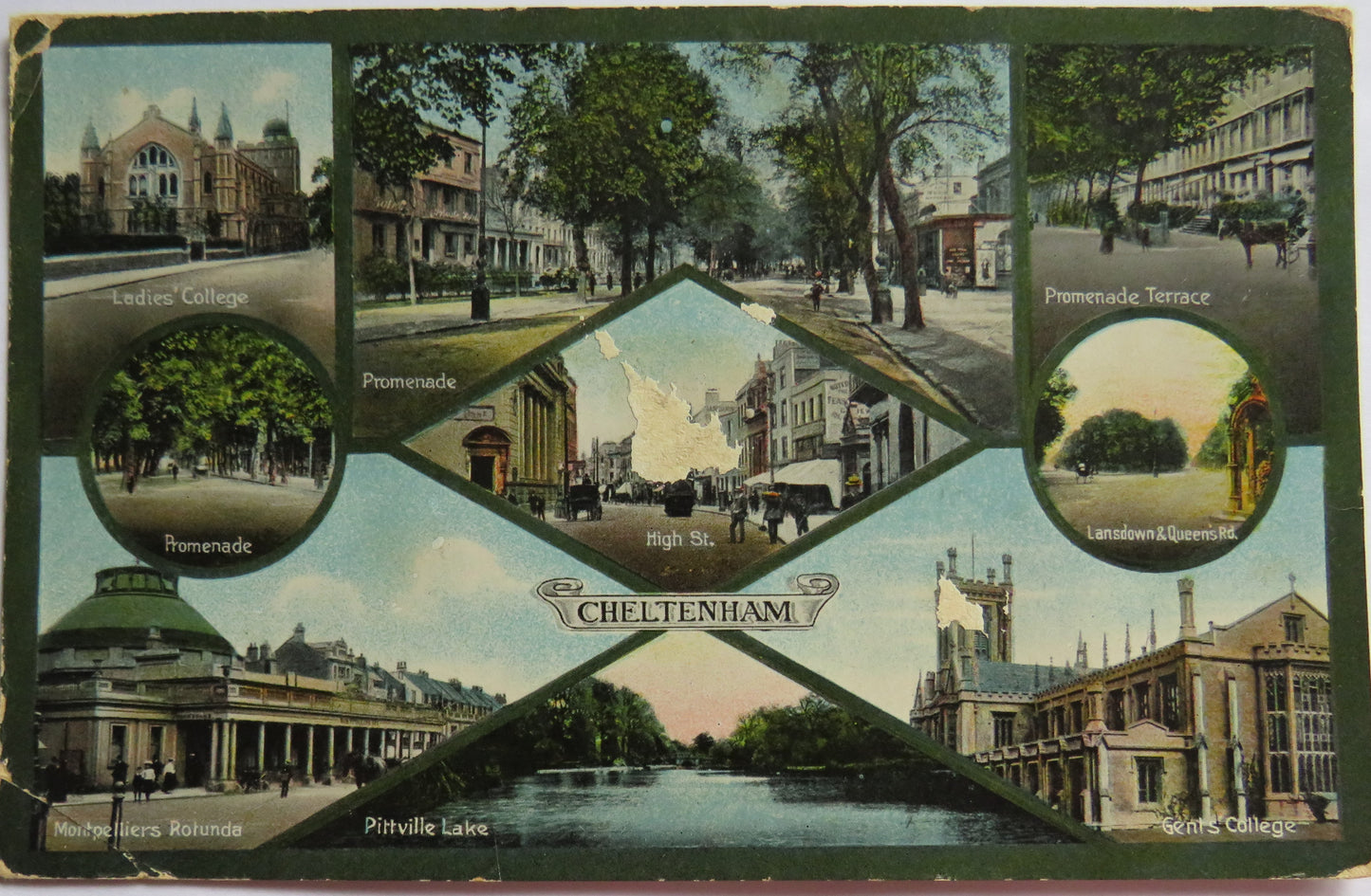 Vintage Multiview Postcard of Cheltenham