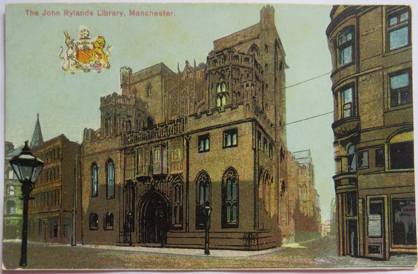 Vintage Postcard of The John Rylands Library, Manchester