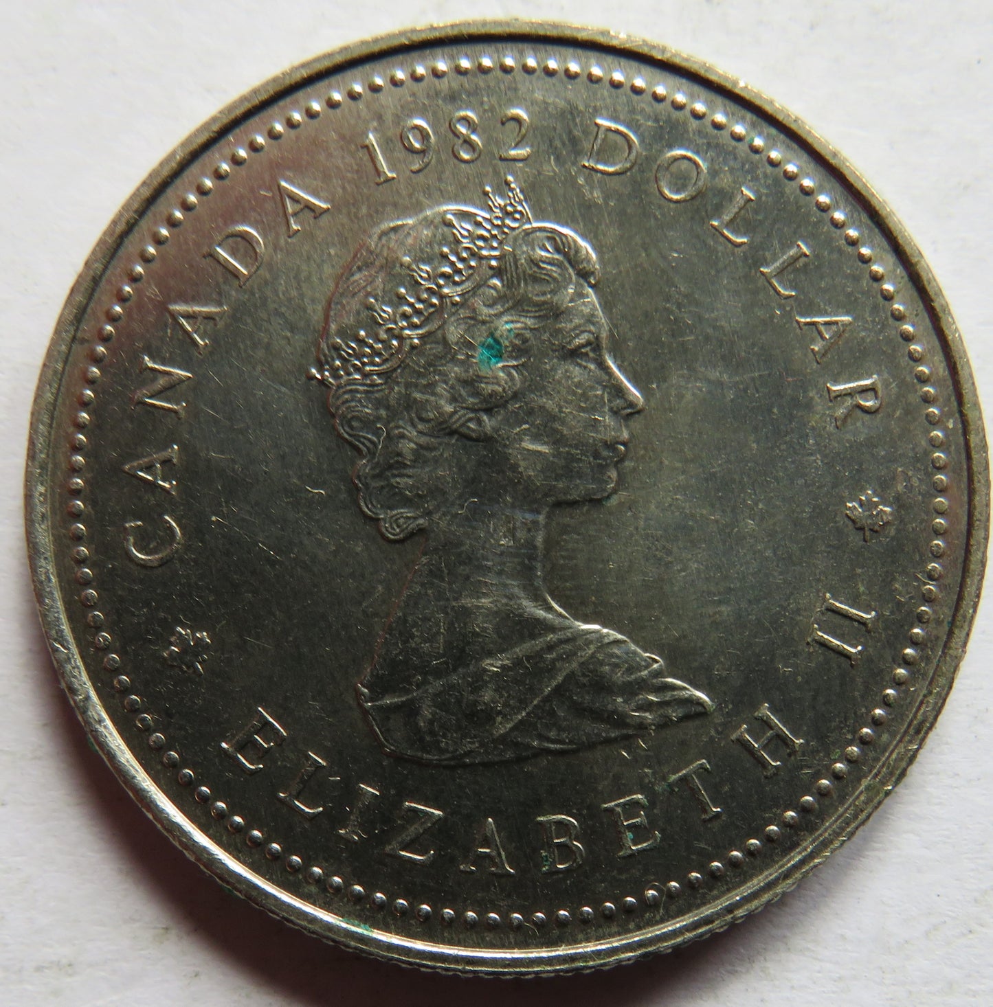1982 Queen Elizabeth II Canada $1 One Dollar Coin