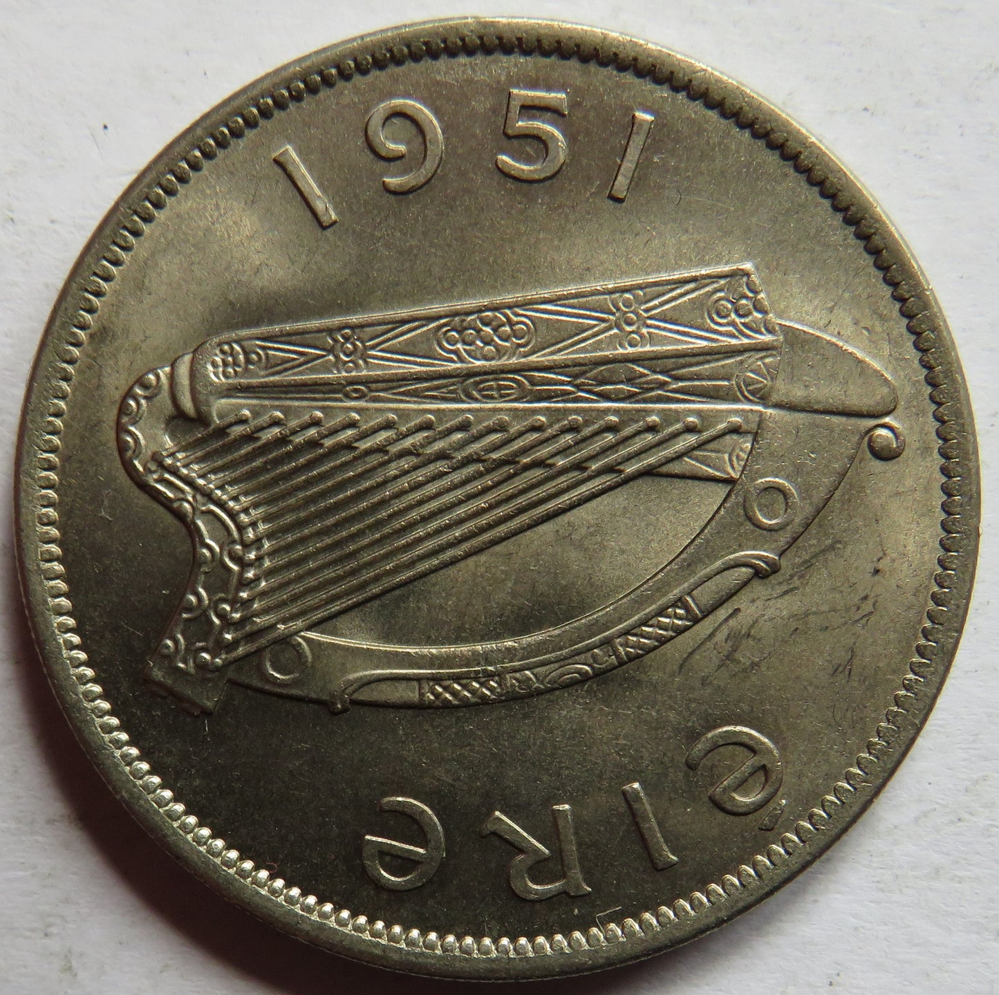 1951 Ireland Eire Halfcrown Coin In High Grade