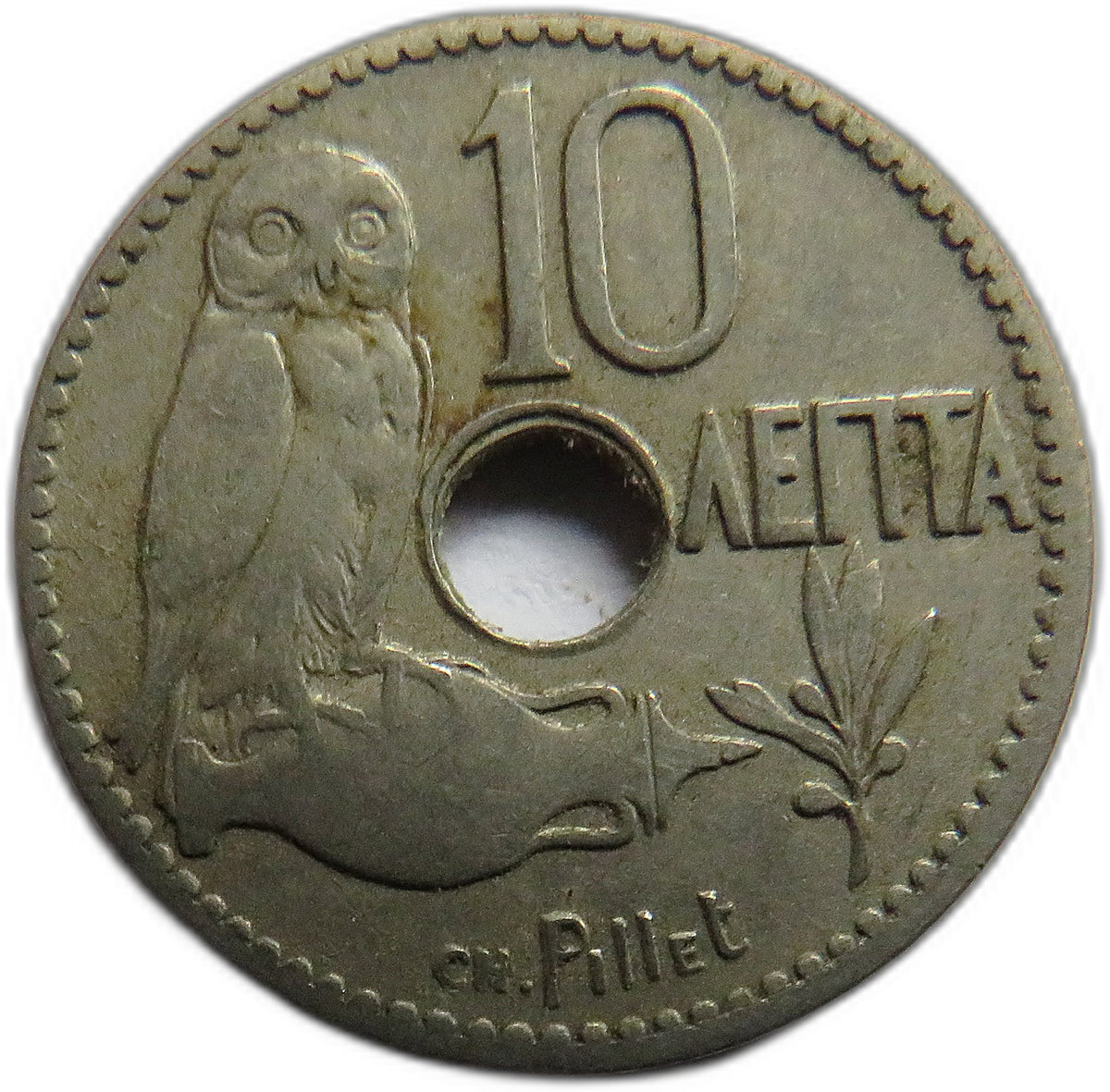 1912 Greece 10 Lepta Coin