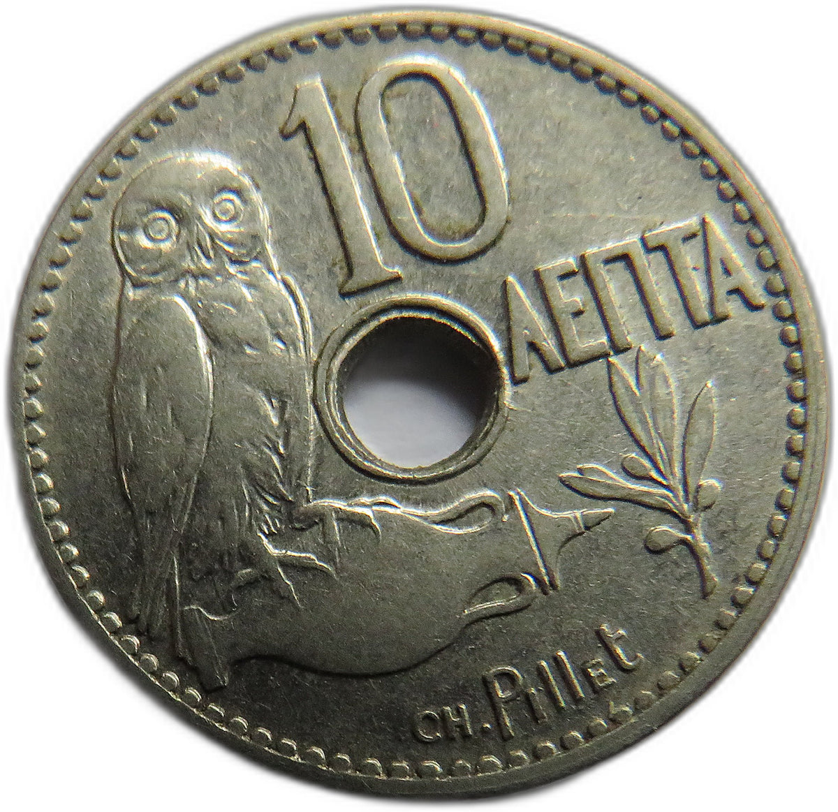 1912 Greece 10 Lepta Coin