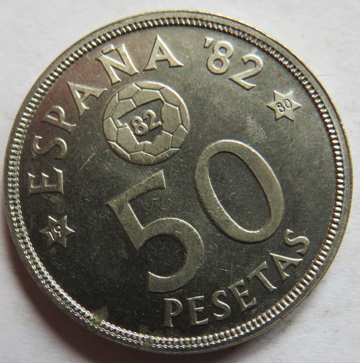 1980 Spain 50 Pesetas Coin