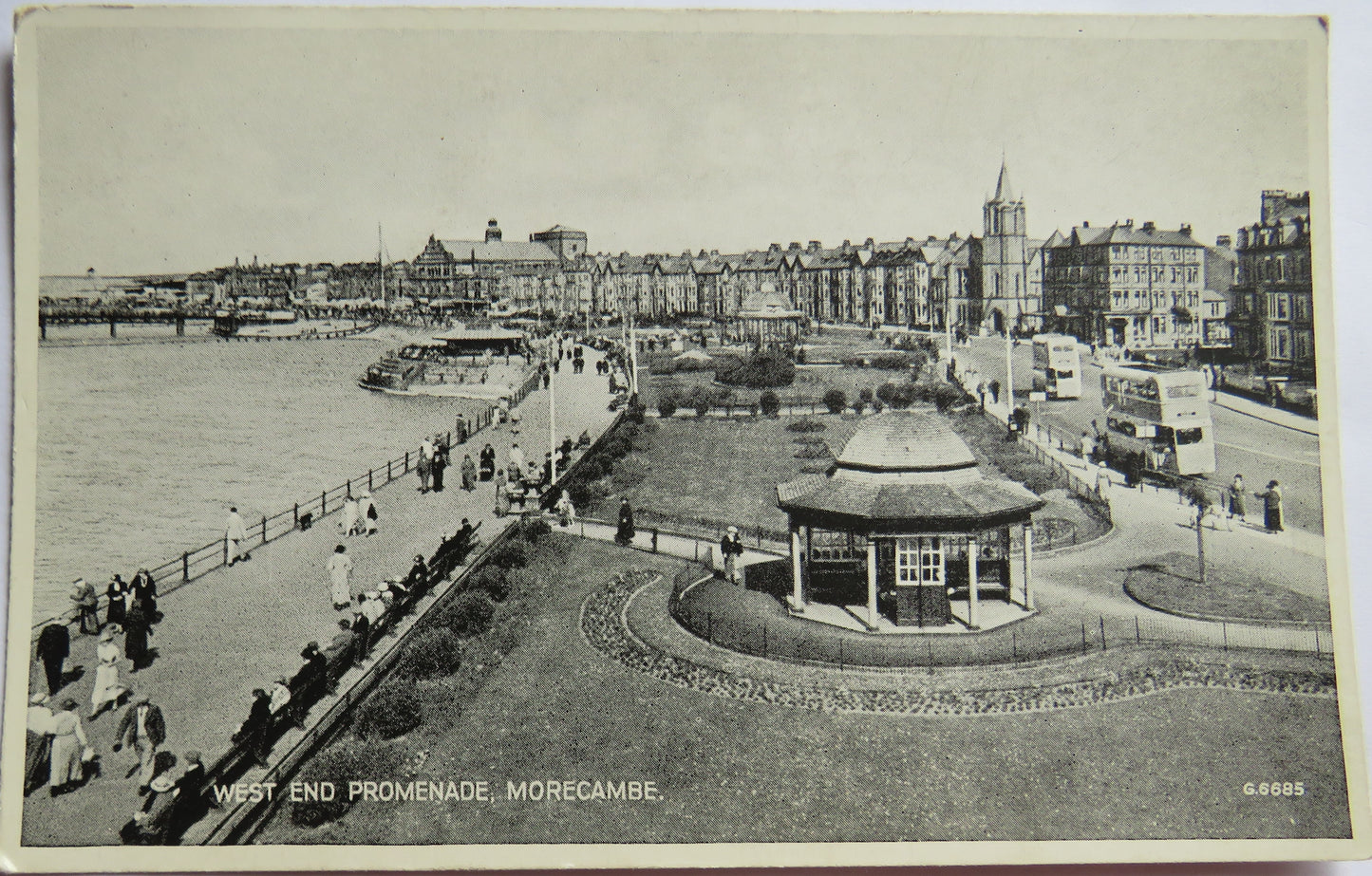 Vintage Postcard of West End Promenade, Morecambe