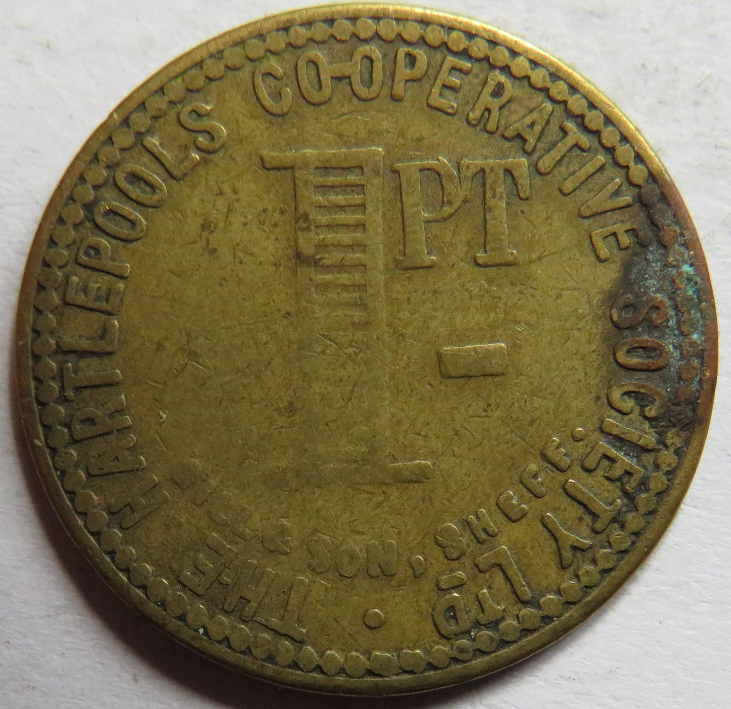 The Hartlepools Co-Operative Society Ltd 1 Pt Token