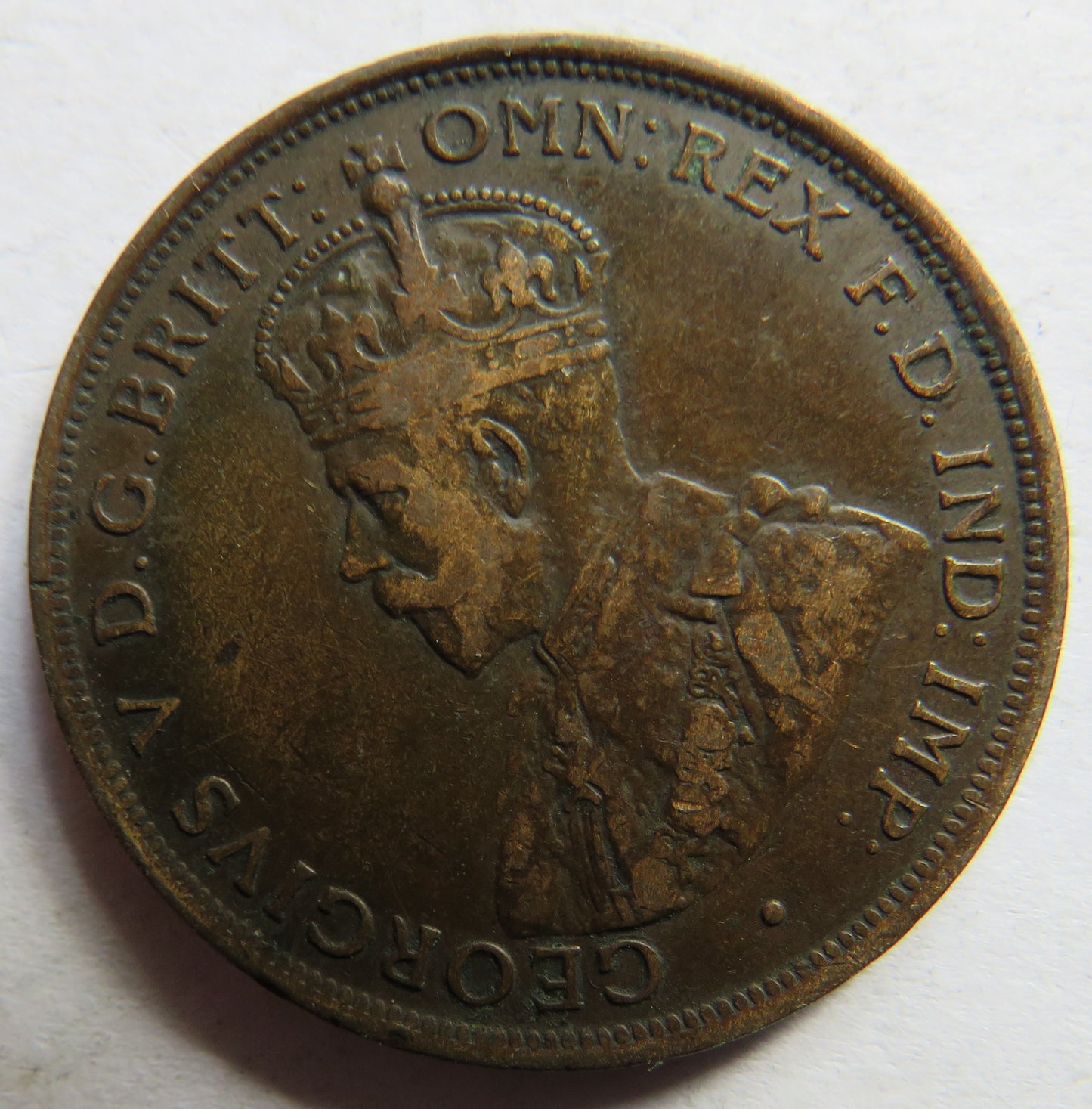 1911 King George V Australia One Penny Coin
