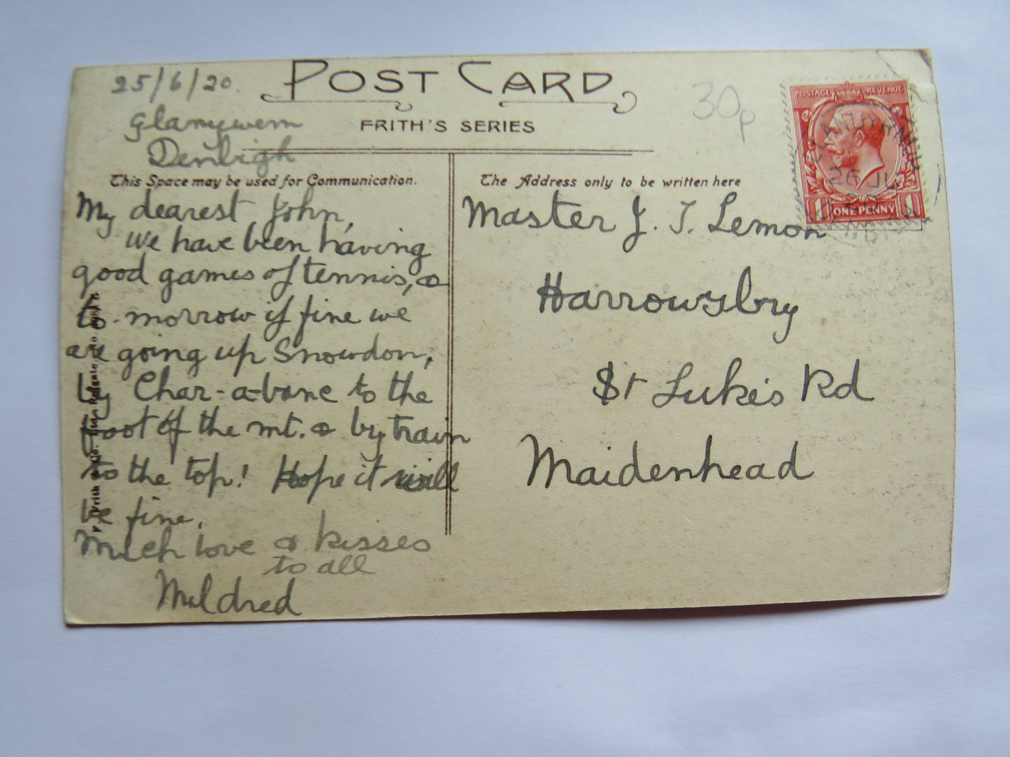 Vintage Postcard of Worcester Cathedral Nave East 1920