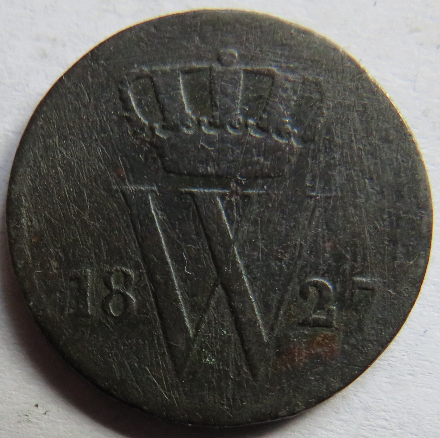1827 Netherlands One Cent Coin