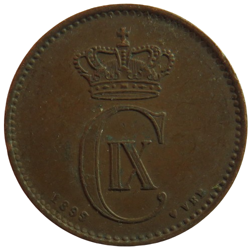 1899 Denmark 2 Ore Coin