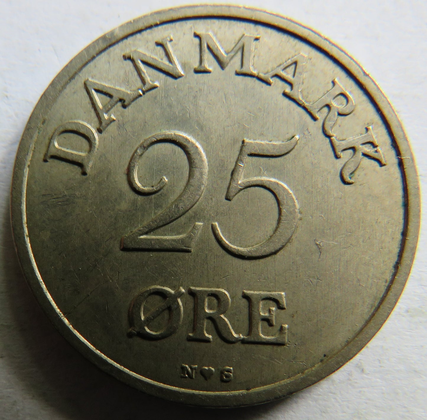 1954 Denmark 25 Ore / Øre Coin