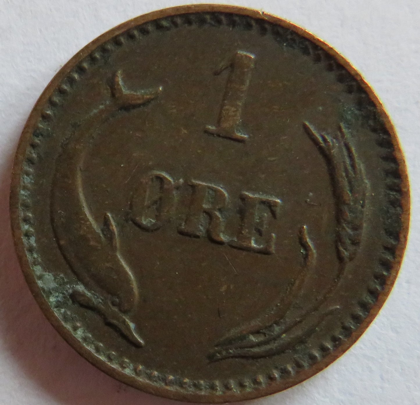 1897 Denmark One Ore Coin