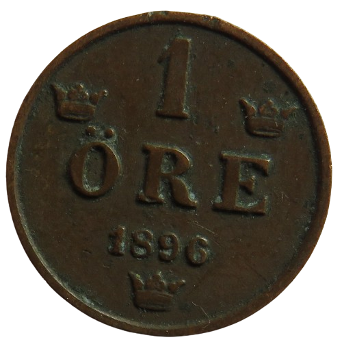 1896 Sweden One Ore Coin