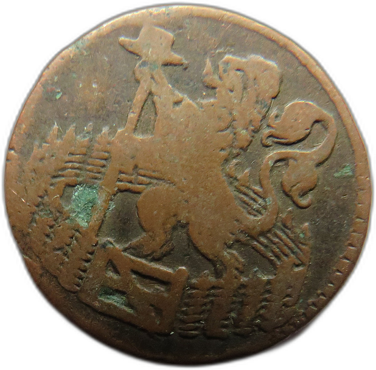 1739 Netherlands Holandia (Holland) One Duit Coin