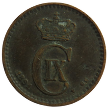 Load image into Gallery viewer, 1891 Denmark One Ore Coin
