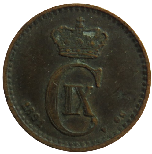 1891 Denmark One Ore Coin