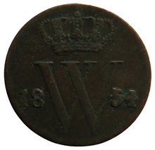 Load image into Gallery viewer, 1854 Netherlands 1/2 Cent Coin
