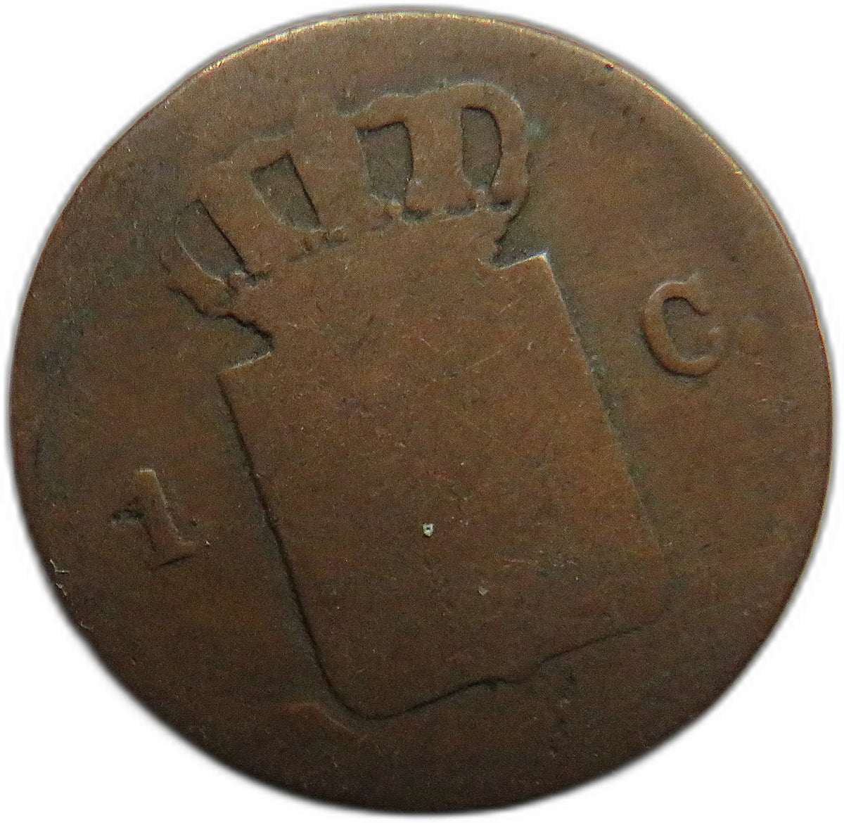 1830 Netherlands One Cent Coin Key Date