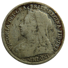Load image into Gallery viewer, 1896 Queen Victoria Silver Threepence Coin - Great Britain

