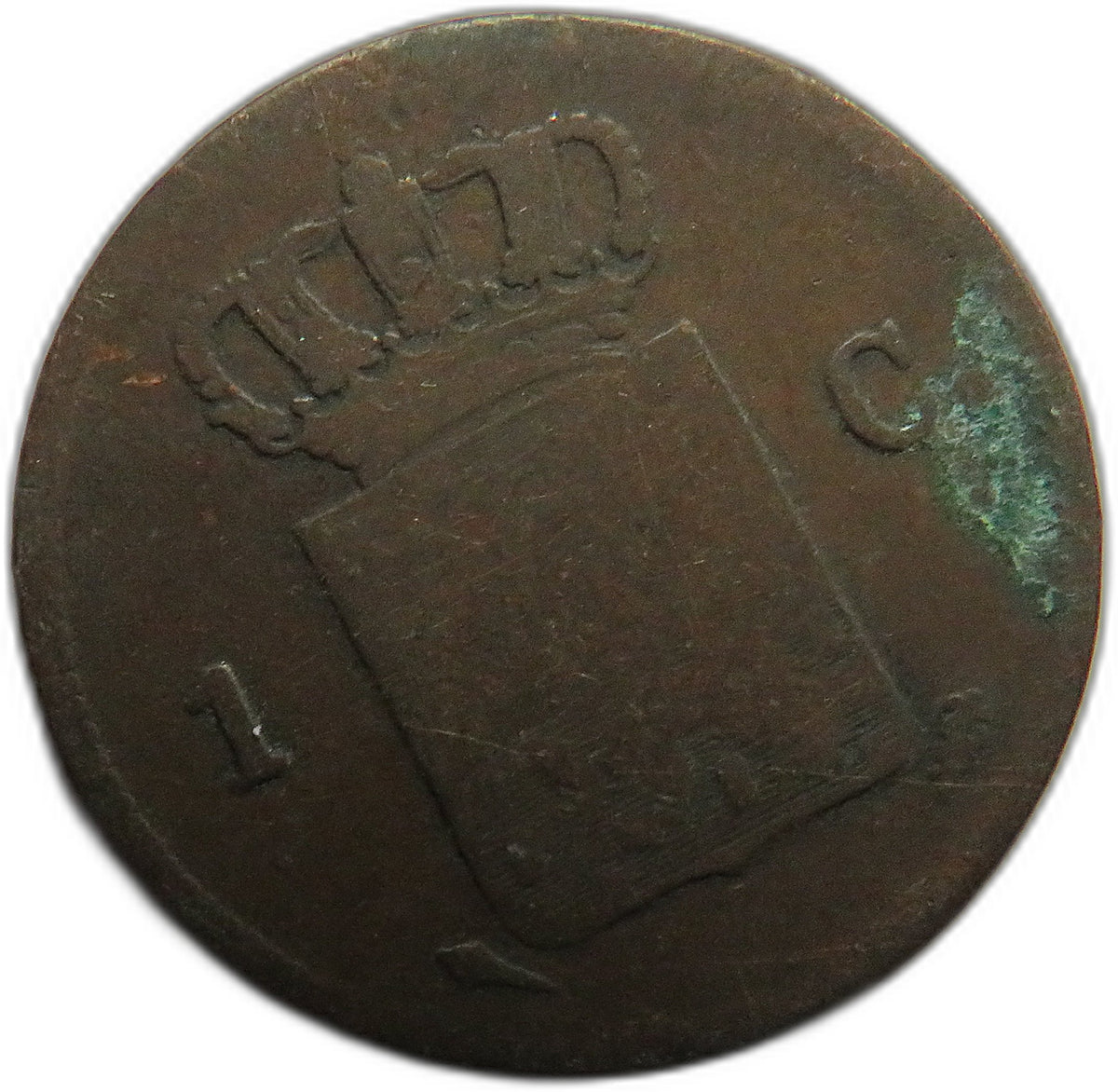 1822 Netherlands One Cent Coin