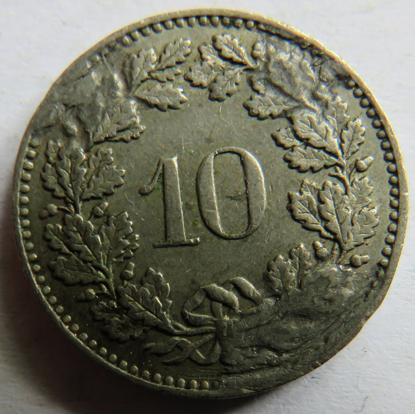 1954 Switzerland 10 Rappen Coin