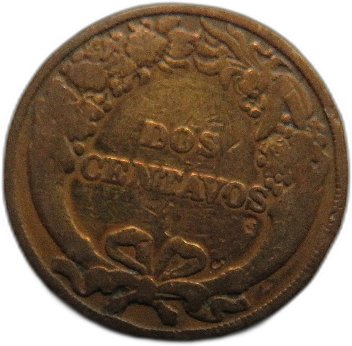 1919 Peru 2 Centavos Coin